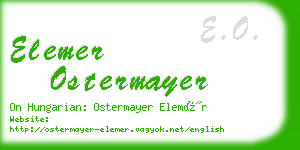 elemer ostermayer business card